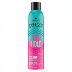 Got2B Insta Hold spray bottle front shows lightweight hold for touchable style.