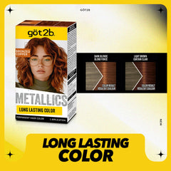 got2b Metallics Bronzed Copper application gloves show easy, mess-free at-home dye application