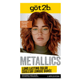 got2b Metallics Bronzed Copper pack shot highlights bold metallic color with salon-ready shine