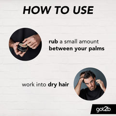Got2B Phenomenal Moulding Paste hands apply demonstrates easy grip for quick grooming.