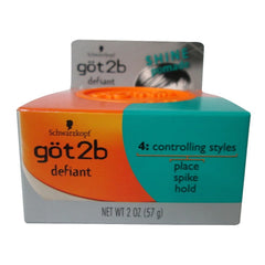 Got2b Stackable Defiant Shine Pomade 2oz demonstrates high shine for controlled styles.