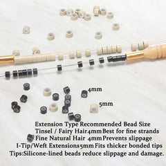 GOTDYA dark brown micro rings provide strong grip during installation