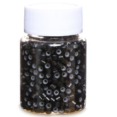 GOTDYA hair tinsel beads 4mm close-up showing silicone-lined micro rings for gentle, secure extensions.