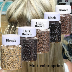 GOTDYA micro rings assembled demonstrate secure grip on extensions.
