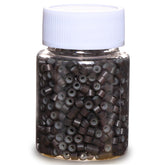 GOTDYA hair-tinsel-extensions beads dark brown 1000pcs closeup for secure extensions
