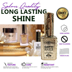 Gotti Nails Gel Top Coat Glossy swatch shows crystal-clear shine and even coverage.
