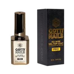 Gotti Nails Gel Top Coat No-Wipe brush applies smoothly for a durable seal.