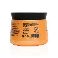 Gotukola Keratin Hair Mask application from mid-lengths to ends for smoother styling.