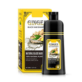 Gowwim Ginger Black Shampoo bottle displays quick five-minute color capability for home use