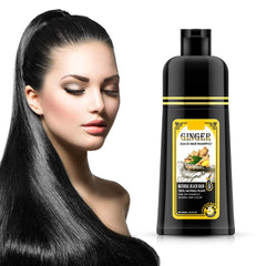 Gowwim Ginger Black Shampoo lathering on hair demonstrates easy five-minute dye