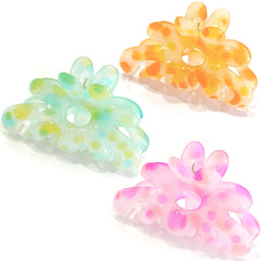 GQLV hair clip flower closeup with multicolor petals for secure grip and chic style