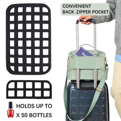 GR69N Nail Polish Organizer Case top-layer detail—removable dividers keep polish secure during travel.