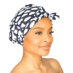 GRACE & COMPANY luxury shower cap Casablanca box packaging—gift-ready premium protection for hair during showers.