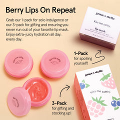 Grace & Stella berry lip balm with glossy pink finish