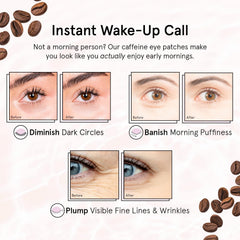 Grace & Stella caffeine under-eye patches patch on under-eye for brighter look.