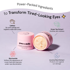 Grace & Stella green tea and licorice extracts promote gentle, even-toned skin.