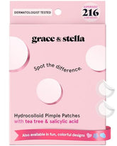 Grace & Stella pimple patches packaging box for on-the-go breakout care.