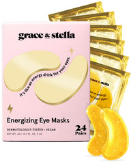 Grace & Stella under-eye masks in gold packaging refreshes the eyes