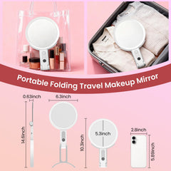 Granarbol lighted makeup mirror shows three color LED modes for true-to-life lighting.