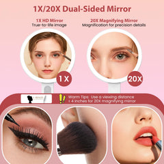 Granarbol rechargeable makeup mirror uses USB-C Type-C charging for portability.