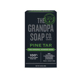 The Grandpa Soap Company pine tar soap bar for natural cleansing and skin comfort.
