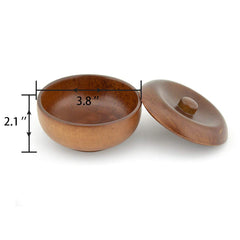 Grandslam oak wood shaving bowl lid closed protects soap and keeps it dry.