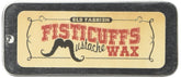 Grave Before Shave Fisticuffs tin front view for easy on-the-go mustache styling.