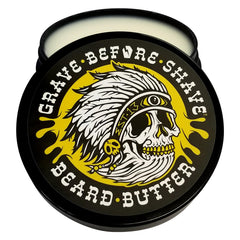 Grave Before Shave teakwood beard butter jar – easy scoop for beard conditioning