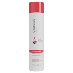 Great Clips Solutions Clarifying Shampoo bottle front showcases clean, refreshing formula for buildup removal.