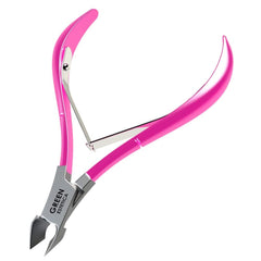 GREEN ESTETICA cuticle trimmer pink handle for precise cuticle care at home