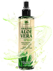 Green Leaf Naturals Aloe Vera Spray bottle 12oz on skin for hydrating moisture
