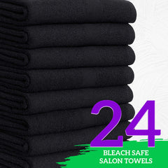 GREEN LIFESTYLE black towel in salon with durable design.