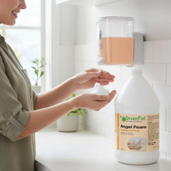 GreenFist Foaming Hand Soap Refills gallon-size bottle ready for refill.