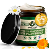 Greenstead Naturals whipped-tallow-balm texture for smoothing dry skin.