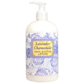 Greenwich Bay Trading Company Shea Butter Lotion Lavender Chamomile bottle offers deep hydration and calming spa-like ritual