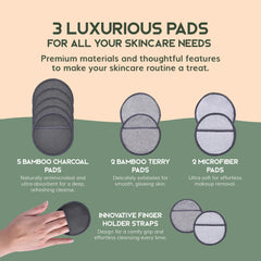 Greenzla bamboo charcoal pad highlighting exfoliation friendly texture