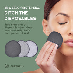 Greenzla bamboo terry pad ideal for toner application and soft exfoliation