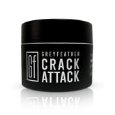 Greyfeather Crack Attack Hand Cream bottle shows fast-absorbing hydration.