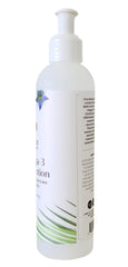 Griffin Remedy Omega-3 Body Lotion texture swatch demonstrates fast absorption.