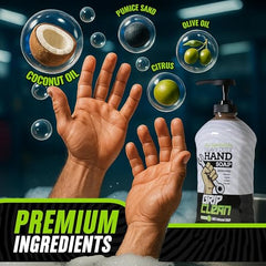 Grip Clean moisturizing formula close-up signals skin-nurturing oils.