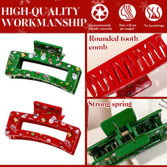 GRITOSE large square hair claw grips thick or thin hair securely
