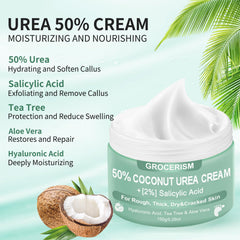 Grocerism Urea Cream for feet and hands absorbs quickly, leaves no greasy feel.