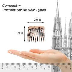 Groqrsn tortoiseshell-pattern combs versatile for any outfit