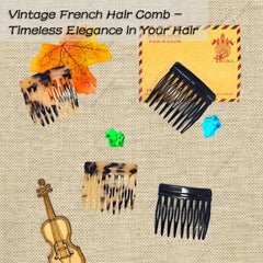 Groqrsn French side comb worn in hair for a polished look