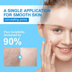 Grospe Pore Invisible Cream texture during application indicating smooth spread.