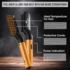 Grow Alpha Beard grooming brush and comb used for even shaping.