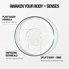 Grown Alchemist Energize Body Cleanser pour reveals quick lather and uplifting scent