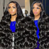 GRQGRQ 30 inch lace front wig natural hairline for seamless styling