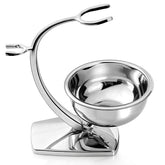 GRUTTI shaving bowl with magnetic base keeps tools secure and spill-free.