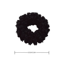 Grutyopkn plush scrunchies color cream brown coffee closeup demonstrates versatile styling options.